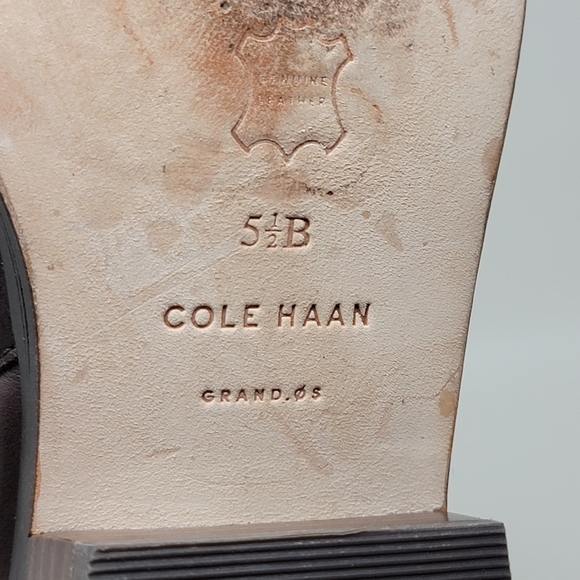 Cole Haan Women's Hayes Tall Riding Boot Size 5.5B Brown Leather Flat Equestrian - Picture 13 of 14